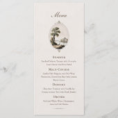 Elegant French Vintage Chateau Wedding Menu Card (Voorkant)
