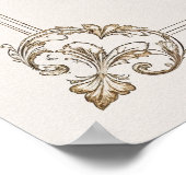 Elegant French Vintage Chateau Wedding Poster (Hoek)