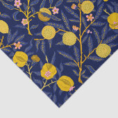 Elegant Fresh Blue Lemon wijngaarden Tissuepapier (Detail)