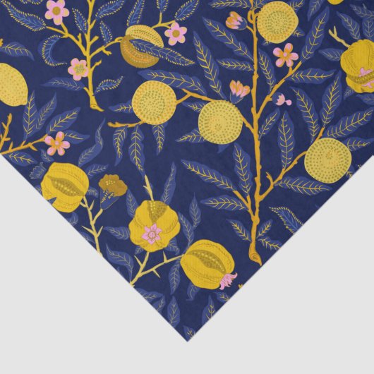 Elegant Fresh Blue Lemon wijngaarden Tissuepapier (Detail)