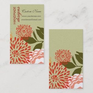 Elegant Fresh Flowers Summer Spring Floral Visitekaartje