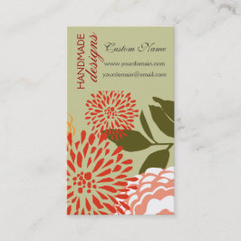 Elegant Fresh Flowers Summer Spring Floral Visitekaartje