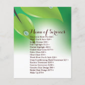 Elegant Fresh Green Leafs Design Flyer (Achterkant)