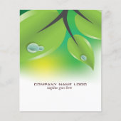 Elegant Fresh Green Leafs Design Flyer (Voorkant)