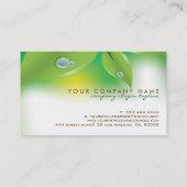 Elegant Fresh Green Leafs Design Visitekaartje (Achterkant)