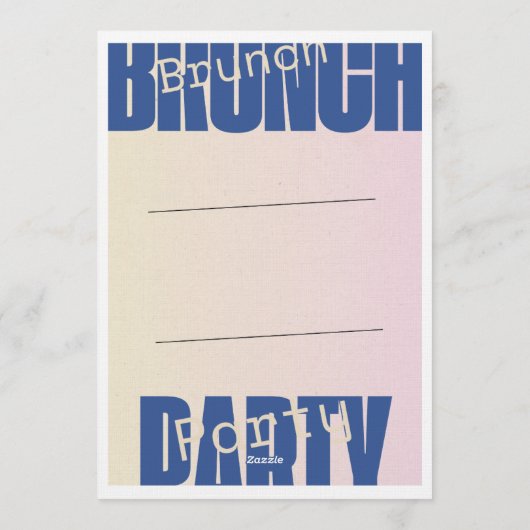 Elegant Friday Brunch Invitation – Modern  Kaart (Achterkant)