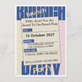 Elegant Friday Brunch Invitation – Modern  Kaart (Voorkant)