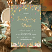 Elegant Friendsgiving diner Kaart