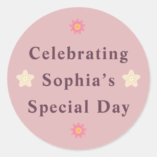 Elegant Friendship Day Sticker for Her. (Voorkant)