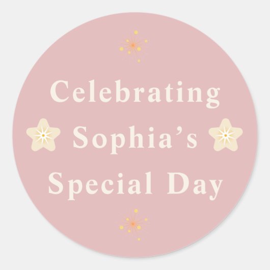 Elegant Friendship Day Sticker for Her. (Voorkant)