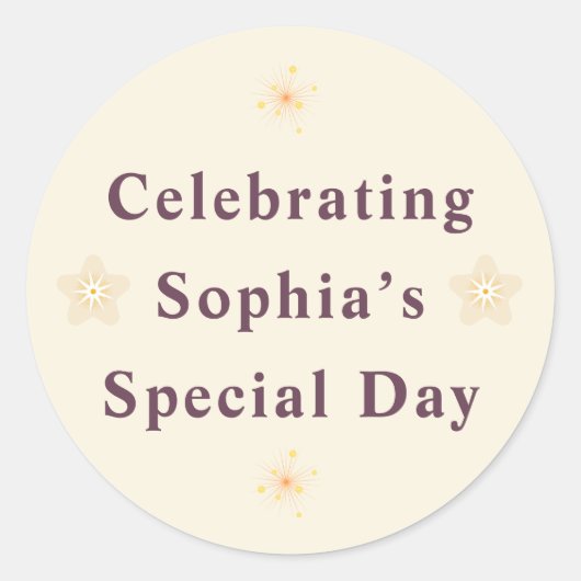 Elegant Friendship Day Sticker for Her. (Voorkant)