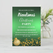 Elegant Friendsmas - Uitnodiging voor kerstfeestda (Staand voorkant)