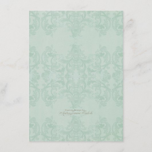 Elegant Fritillaria n Dragonfly Formal Dinner Menu (Achterkant)