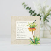 Elegant Fritillaria n Dragonfly Vrijgezellenfeest Kaart (Staand voorkant)