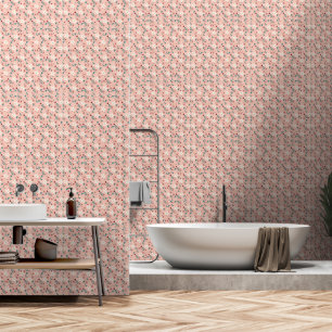 Elegant froraal roze patroon behang