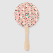 Elegant froral Pink Home Handwaaier (Voorkant)