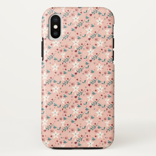 Elegant froral roze Case-Mate iPhone case (Achterkant)