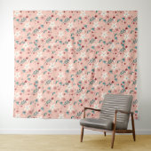Elegant froral roze wandkleed (In Situ (horizontaal))