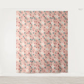 Elegant froral roze wandkleed (Voorkant)