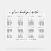 Elegant Frosted Acryl Zittingkaart voor Bruiloft Acryl Bord (Voorkant)