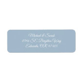 Elegant Frosted Blue retouradres Etiket (Voorkant)