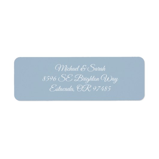 Elegant Frosted Blue retouradres Etiket (Voorkant)