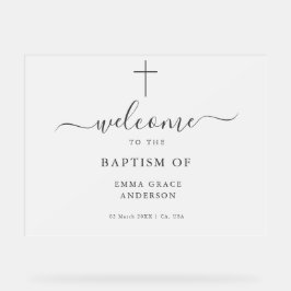 Elegant Frosted Doop Welkom Acryl Bord