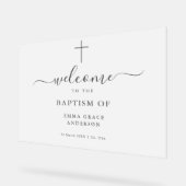 Elegant Frosted Doop Welkom Acryl Bord (Hoek)