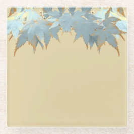 Elegant Frosted Herfst Japanse aple Leaves Garland Glazen Onderzetter