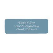 Elegant Frosted Lake Blue retouradres Etiket (Voorkant)