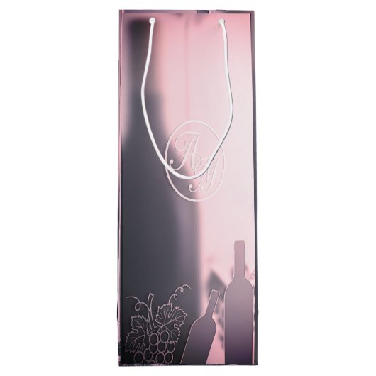 Elegant Frosted Wine Gift Bag Wijn Cadeautas (Achterkant)
