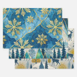 Elegant Frozen Dawn Holiday Inpakpapier Vel