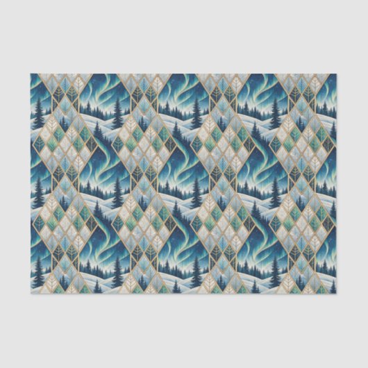 Elegant Frozen Landscape Holiday Tissuepapier (Voorkant)