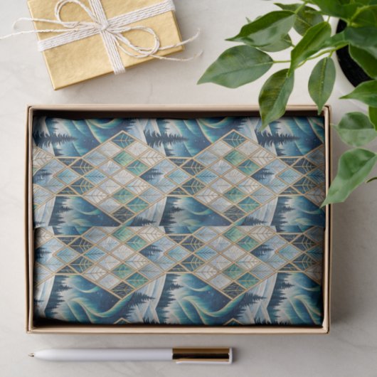 Elegant Frozen Landscape Holiday Tissuepapier (Geschenk)