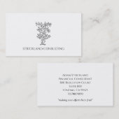 Elegant Fruit Bearing Tree Branch Financial Visitekaartje (Voorkant / Achterkant)