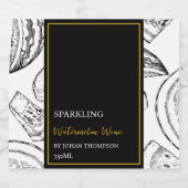 Elegant Fruit Mousserende Watermeloen Wijn Label Sparkling Wijnetiket (Enkel label)