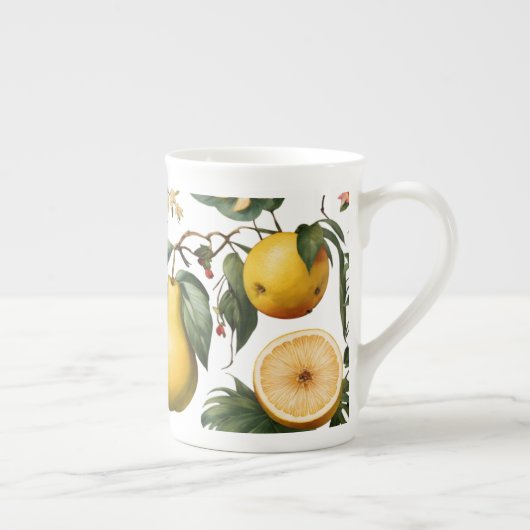 Elegant Fruit Waterverf Bone China Mokken (Rechts)