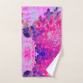 Elegant Fuchsia and Dark Blue Limited Hydrangea Bad Handdoek (Handdoek)