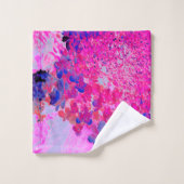 Elegant Fuchsia and Dark Blue Limited Hydrangea Bad Handdoek (Wasdoekje)