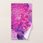 Elegant Fuchsia and Dark Blue Limited Hydrangea Bad Handdoek (Handdoek)