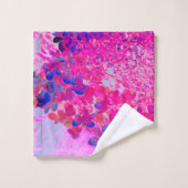 Elegant Fuchsia and Dark Blue Limited Hydrangea Bad Handdoek (Wasdoekje)