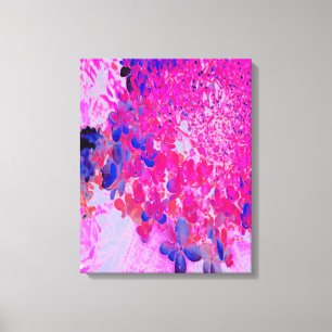 Elegant Fuchsia and Dark Blue Limited Hydrangea Canvas Afdruk