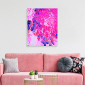Elegant Fuchsia and Dark Blue Limited Hydrangea Canvas Afdruk (Insitu (Woonkamer))