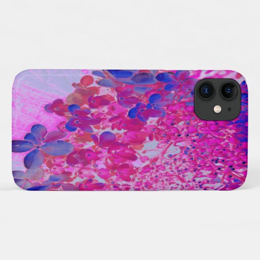 Elegant Fuchsia and Dark Blue Limited Hydrangea Case-Mate iPhone Case (Achterkant (horizontaal))