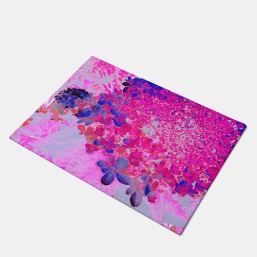 Elegant Fuchsia and Dark Blue Limited Hydrangea Deurmat (Schuin)