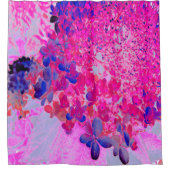 Elegant Fuchsia and Dark Blue Limited Hydrangea Douchegordijn (Voorkant)