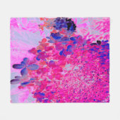 Elegant Fuchsia and Dark Blue Limited Hydrangea Fleece Deken (Voorkant (Horizontaal))