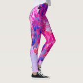 Elegant Fuchsia and Dark Blue Limited Hydrangea Leggings (Rechts)