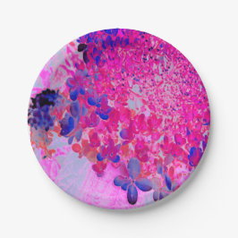 Elegant Fuchsia and Dark Blue Limited Hydrangea Papieren Bordje