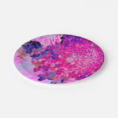 Elegant Fuchsia and Dark Blue Limited Hydrangea Papieren Bordje (Gekanteld)